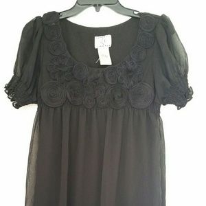 NWT Black maternity knee length dress, stretchy